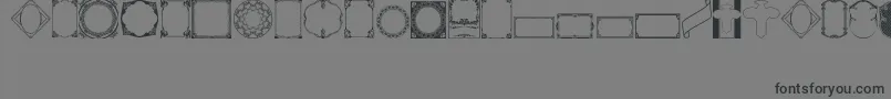 VintagePanels02-fontti – mustat fontit harmaalla taustalla
