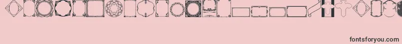 VintagePanels02 Font – Black Fonts on Pink Background