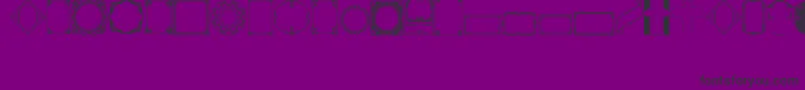 VintagePanels02-fontti – mustat fontit violetilla taustalla