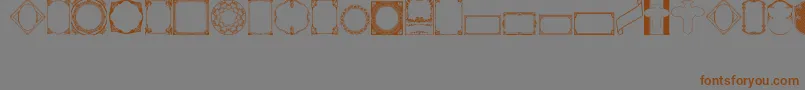 VintagePanels02-fontti – ruskeat fontit harmaalla taustalla