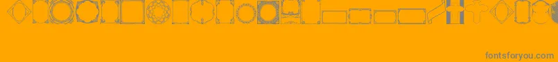 フォントVintagePanels02 – オレンジの背景に灰色の文字