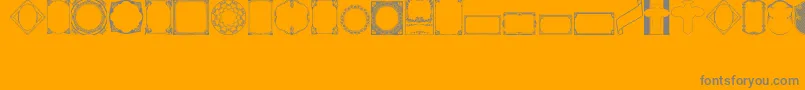 VintagePanels02 Font – Gray Fonts on Orange Background