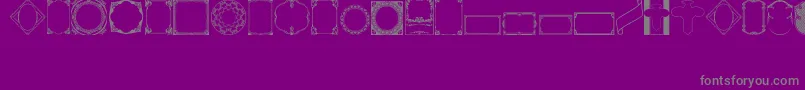 フォントVintagePanels02 – 紫の背景に灰色の文字