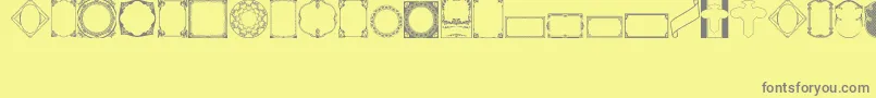 Czcionka VintagePanels02 – szare czcionki na żółtym tle