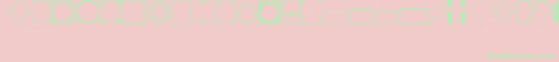 フォントVintagePanels02 – ピンクの背景に緑の文字