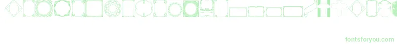 フォントVintagePanels02 – 白い背景に緑のフォント