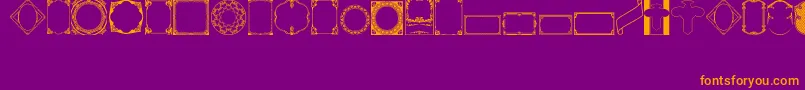 VintagePanels02 Font – Orange Fonts on Purple Background