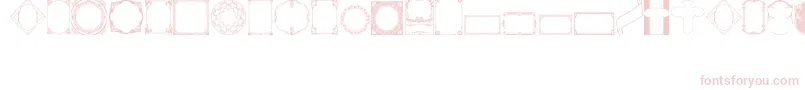 VintagePanels02-fontti – vaaleanpunaiset fontit valkoisella taustalla