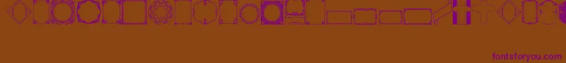 Шрифт VintagePanels02 – фиолетовые шрифты на коричневом фоне