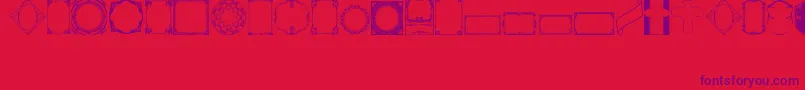 Шрифт VintagePanels02 – фиолетовые шрифты на красном фоне