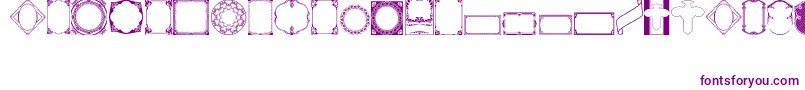 Шрифт VintagePanels02 – фиолетовые шрифты на белом фоне