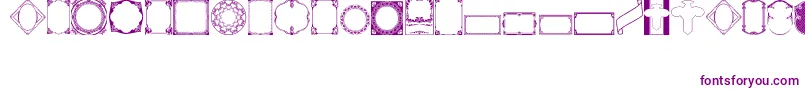 VintagePanels02 Font – Purple Fonts on White Background