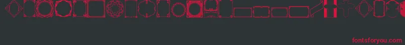 フォントVintagePanels02 – 黒い背景に赤い文字