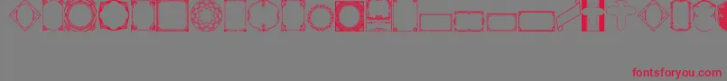 VintagePanels02-fontti – punaiset fontit harmaalla taustalla