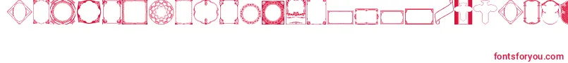 VintagePanels02-fontti – punaiset fontit valkoisella taustalla