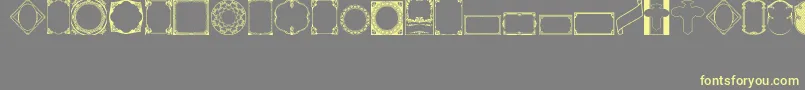 VintagePanels02 Font – Yellow Fonts on Gray Background