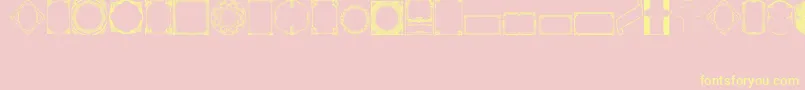 VintagePanels02 Font – Yellow Fonts on Pink Background