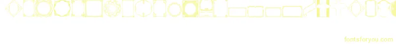 フォントVintagePanels02 – 白い背景に黄色の文字