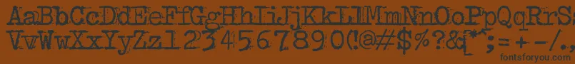 Bulkeyrefuse Font – Black Fonts on Brown Background