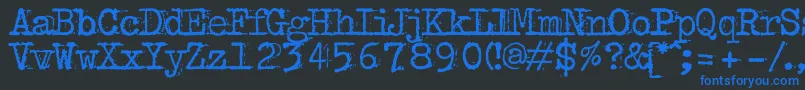 Bulkeyrefuse Font – Blue Fonts on Black Background