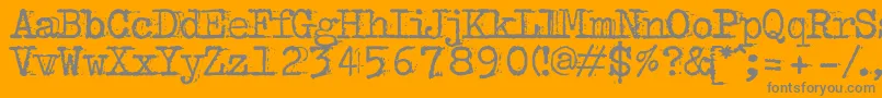 Bulkeyrefuse-Schriftart – Graue Schriften auf orangefarbenem Hintergrund