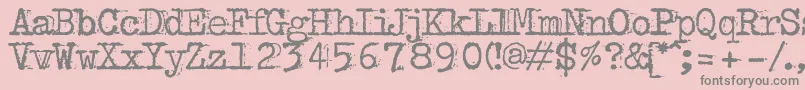 Bulkeyrefuse Font – Gray Fonts on Pink Background