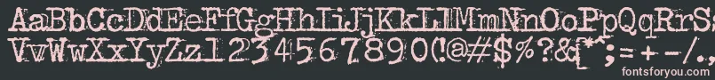 Bulkeyrefuse Font – Pink Fonts on Black Background