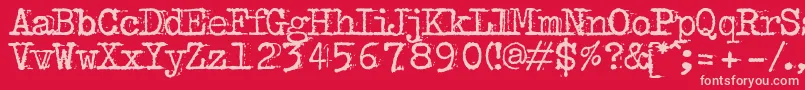 Bulkeyrefuse Font – Pink Fonts on Red Background