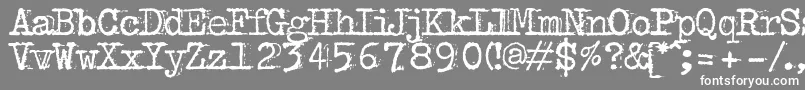 Bulkeyrefuse Font – White Fonts on Gray Background