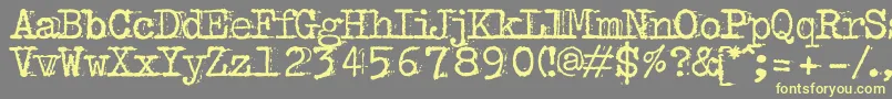 Bulkeyrefuse Font – Yellow Fonts on Gray Background