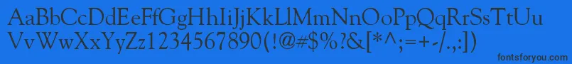 GoliatholddbNormal Font – Black Fonts on Blue Background