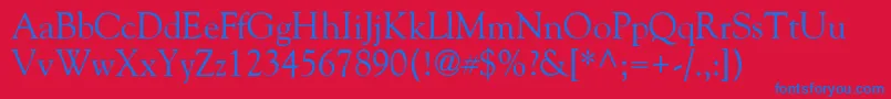 GoliatholddbNormal Font – Blue Fonts on Red Background