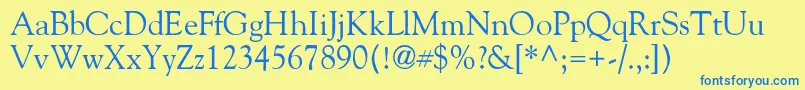 GoliatholddbNormal Font – Blue Fonts on Yellow Background