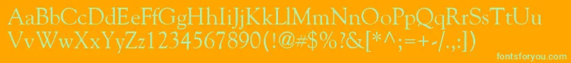 GoliatholddbNormal Font – Green Fonts on Orange Background