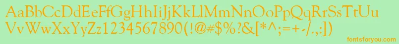 GoliatholddbNormal Font – Orange Fonts on Green Background