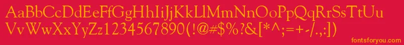 GoliatholddbNormal Font – Orange Fonts on Red Background