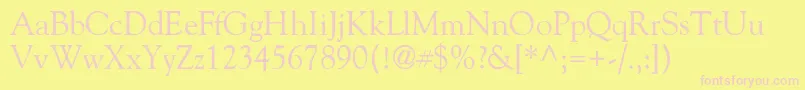 GoliatholddbNormal Font – Pink Fonts on Yellow Background