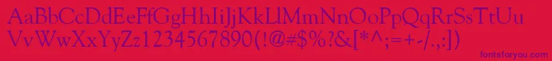 GoliatholddbNormal Font – Purple Fonts on Red Background