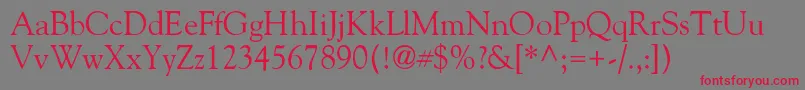 GoliatholddbNormal Font – Red Fonts on Gray Background