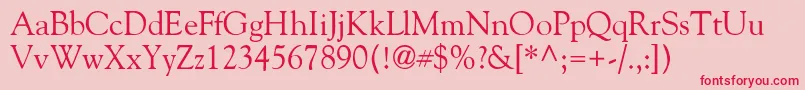 フォントGoliatholddbNormal – ピンクの背景に赤い文字