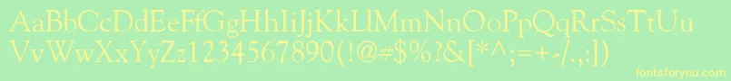GoliatholddbNormal Font – Yellow Fonts on Green Background