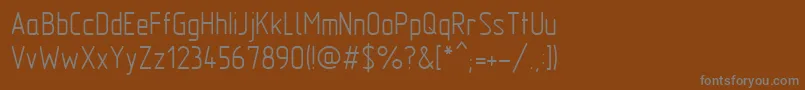 フォントGost2.304TypeA – 茶色の背景に灰色の文字