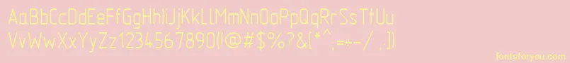 Gost2.304TypeA Font – Yellow Fonts on Pink Background
