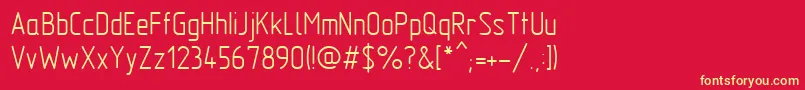 Gost2.304TypeA Font – Yellow Fonts on Red Background