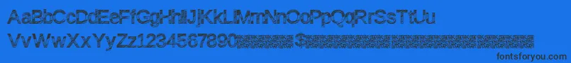 Discofresa Font – Black Fonts on Blue Background