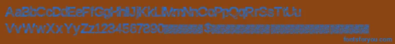 Discofresa Font – Blue Fonts on Brown Background