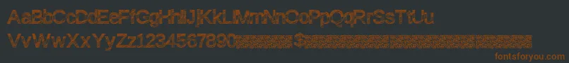 Discofresa Font – Brown Fonts on Black Background