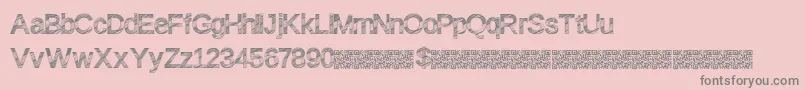 Discofresa Font – Gray Fonts on Pink Background