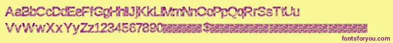 Discofresa Font – Purple Fonts on Yellow Background