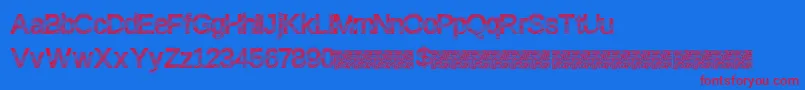 Discofresa Font – Red Fonts on Blue Background